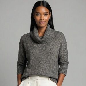 Express charcoal gray cowl neck dolman sleeve tunic sweater Size S NWT